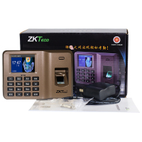 ZKTeco/熵基科技x10打卡机考勤机办公室指纹识别员工上班下班手指签到咖啡色高性价比