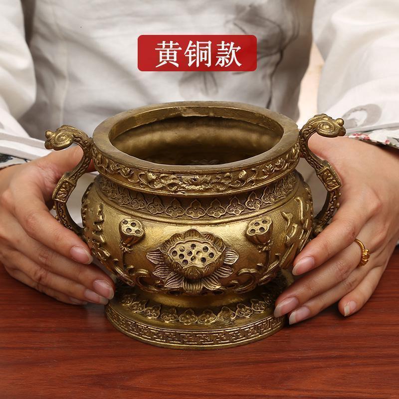 美帮汇香炉铜莲花香薰炉盘香塔香茶道熏香摆件 佛教用品香插香炉高清大图