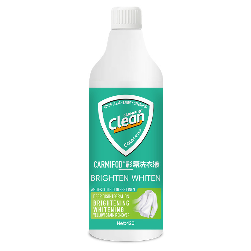 彩漂洗衣液430ml*4瓶+衣物柔顺剂500ml*4瓶浓缩活氧去渍衣白净有氧泡洗液白衣去黄留增白还原白衣服神器爆炸盐家用