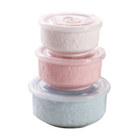 顺祥缤纷保鲜碗3件套 436793 一抹金艳