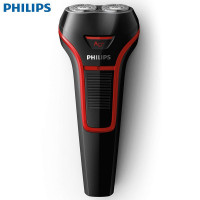 飞利浦（PHILIPS）剃须刀 S110 充电式电动刮胡刀 原装进口刀头 浮动刀头自动研磨 亚细亚红和黑色