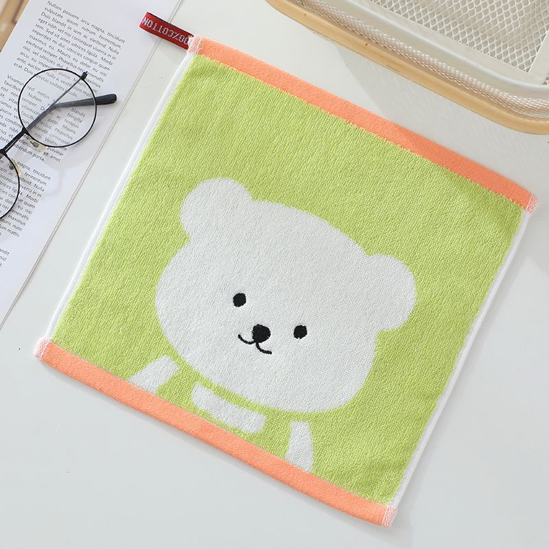 棉方巾小毛巾儿童洗脸巾婴儿可爱卡通柔软正方形手帕幼儿园