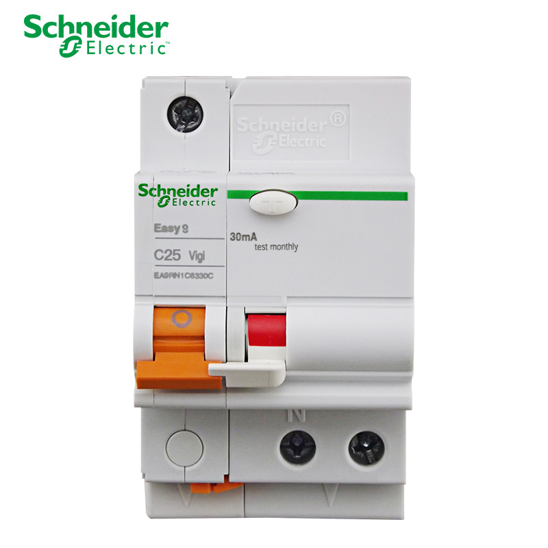 施耐德电气（Schneider Electric）漏电保护器 保护空开E9系列1P25A带漏保空气开关