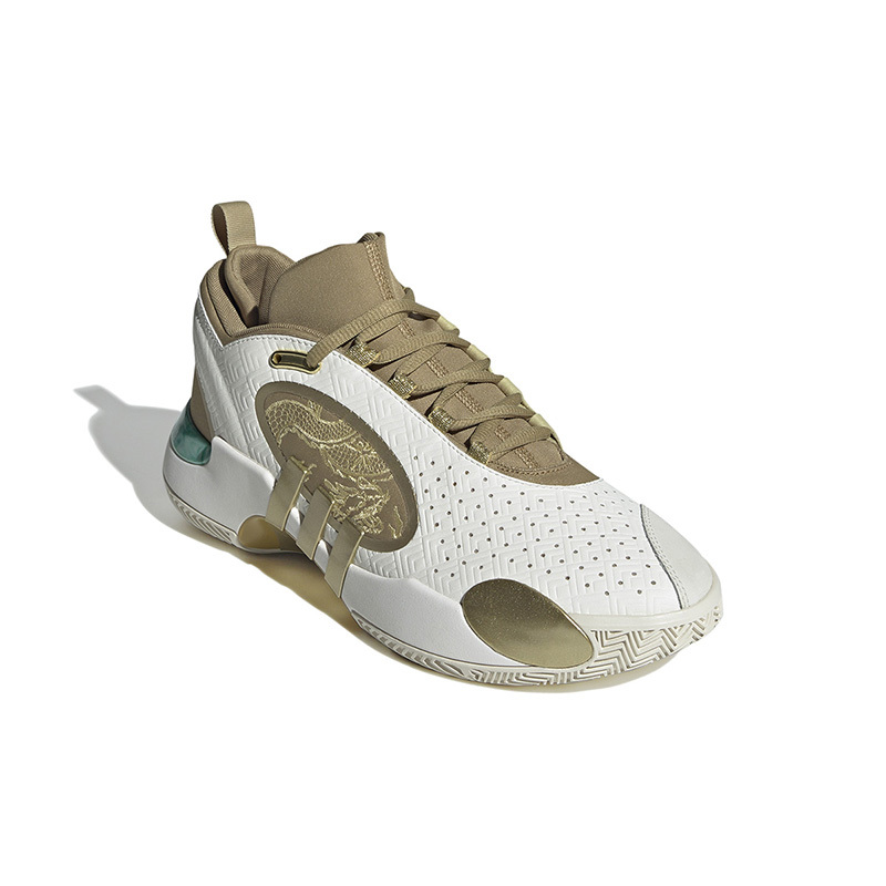 阿迪达斯运动鞋男鞋龙年限定cny新年款白金米切尔5代篮球鞋ih7517