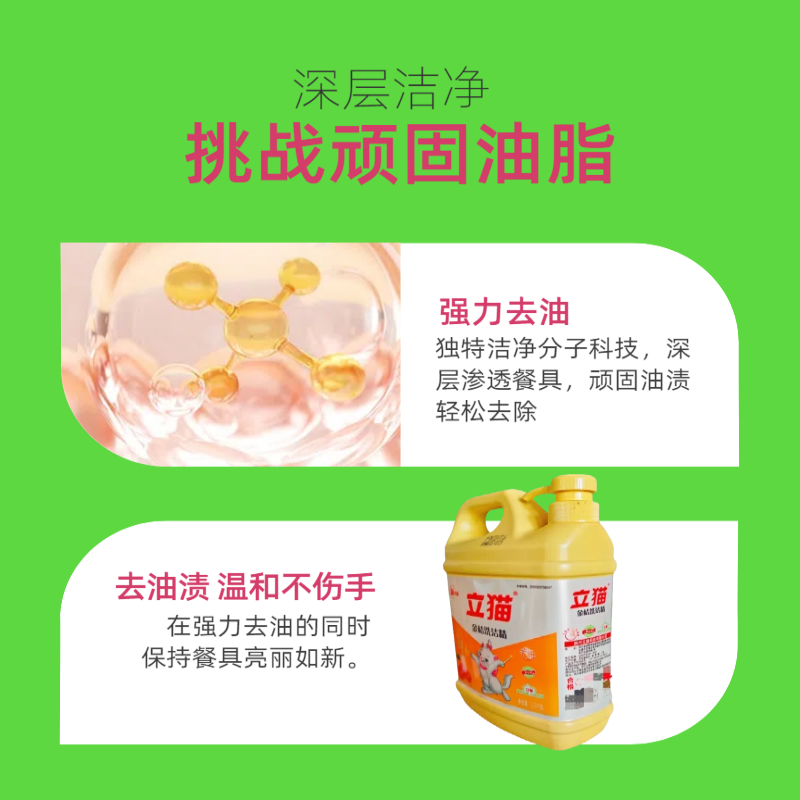 立猫洗洁精5kg/瓶高清大图