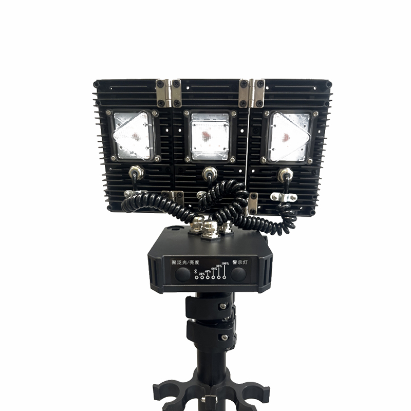 晫安联 ZM6006 DC22.2V 100W 5700K IP66 2.2m LED 多功能移动全景照明系统 黑色高清大图