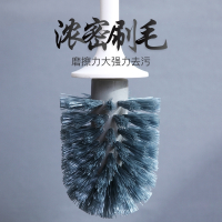 马桶刷套装卫生间家用洗厕所刷子软毛长柄无死角挂墙式厕所清洁刷 落地式(灰色)