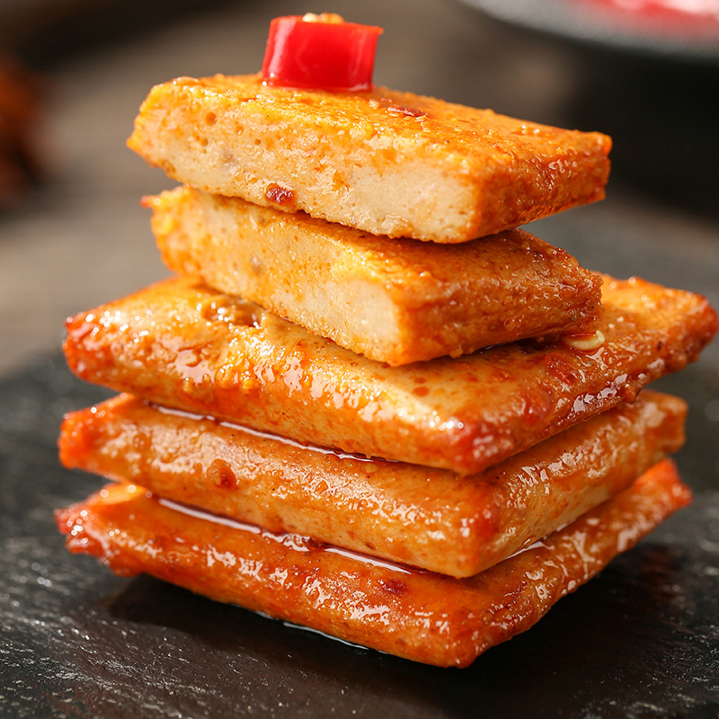 香辣经典鱼豆腐网红小零食多口味混搭手撕素食豆腐干豆皮休闲小吃10g*