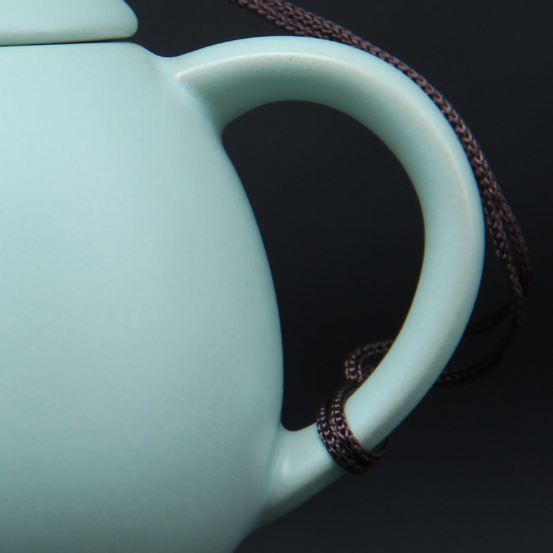 唐宏坊 汝窑茶壶陶瓷汝窑茶具小茶壶开片汝瓷功夫茶具红茶泡茶壶单壶款式二