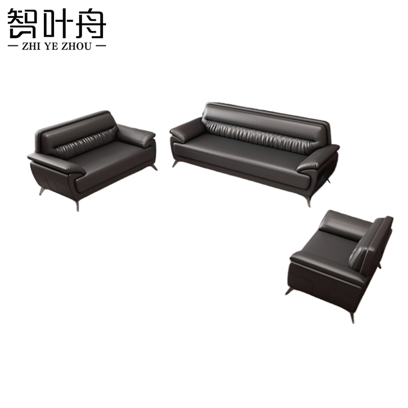 智叶舟洽谈沙发组合200*80*80cm(3+2+1)套高清大图