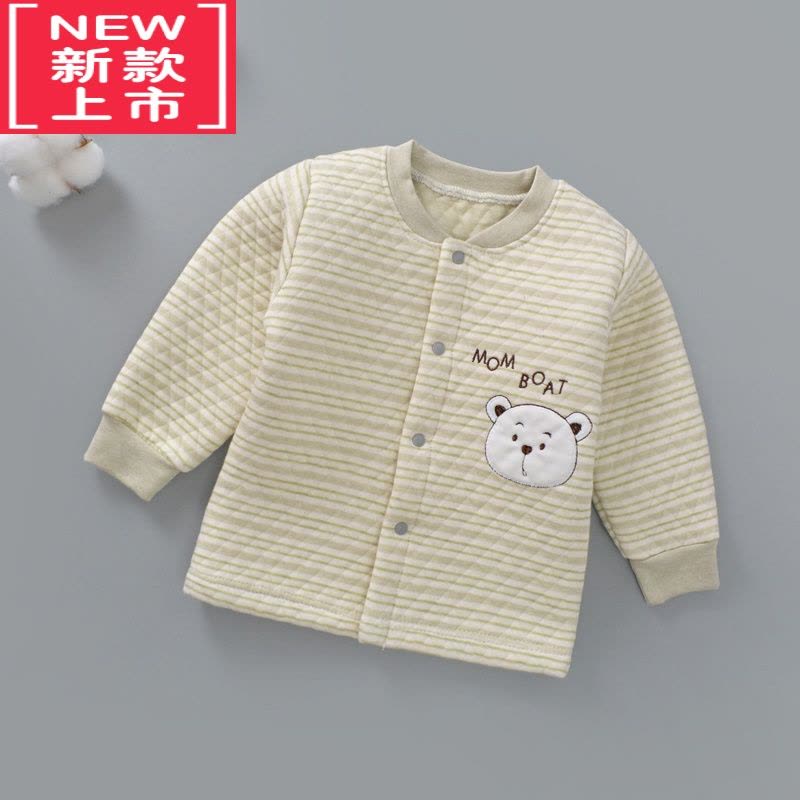 可莉允宝宝背带裤保暖内衣儿童加厚秋衣秋裤婴儿彩棉套装0-1岁2夹棉保暖裤图片