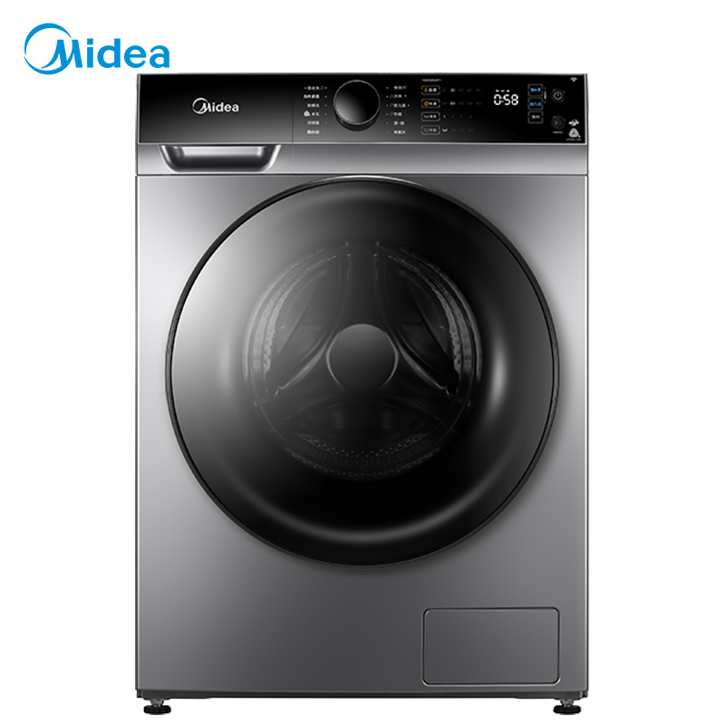 美的(Midea)10公斤 滚筒洗衣机 直驱变频 纳米银离子除菌 巴赫银 MG100N07Y