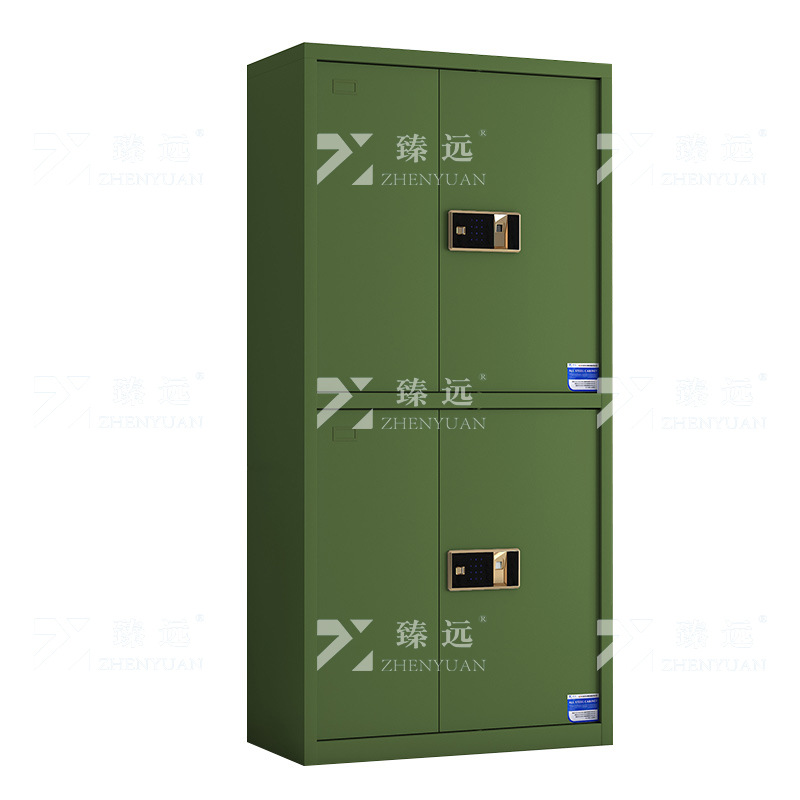 臻远 ZYJJ-80077 保密柜 绿色通双节指纹锁 长900*宽420*高1850 单位:1台高清大图