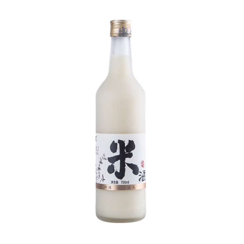 米久牌米酒桂花米酒甜酒低度酒糯米酒 自然发酵糯米酒 桂花酒男女士酒甜米酒桂花甜米酒700ml每瓶