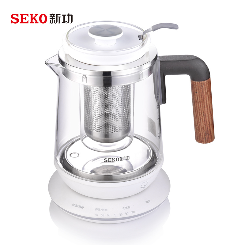 Seko/新功N25办公室养生壶家用多功能加厚全玻璃一体烧水壶电水壶