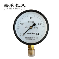 嘉禾长久 压力表检测型 Y100 块 Y100，0-0.4Mpa