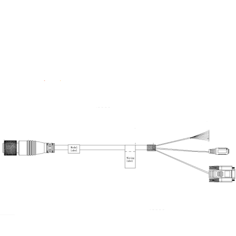 华睿科技 配套SS4000传感器IO电源线黑色10M CABIO-M12A12F-DCXX-10D 货期2周