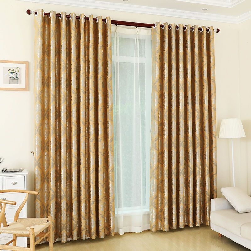 欧式简约现代提花遮光布窗帘成品布窗帘客厅卧室视频