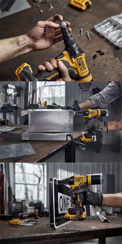 得伟锂电无刷铆钉枪单机纸盒装20V6.4mm DCF414N 个高清大图