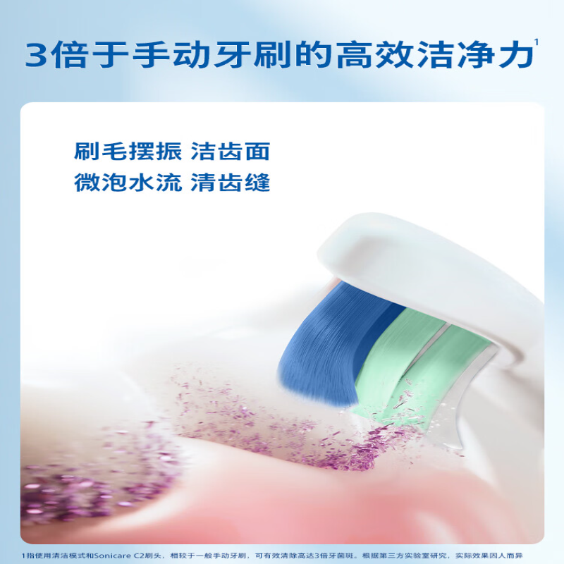 飞利浦(PHILIPS)成人声波震动电动牙刷 HX5070/01黑色高清大图