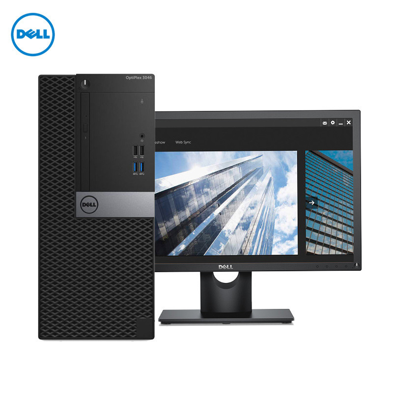 戴尔(DELL)OptiPlex3046MT 商用台式电脑 21.5英寸显示器(酷睿I3-6100 4GB 500GB 2G独显 DVDRW Win7H)