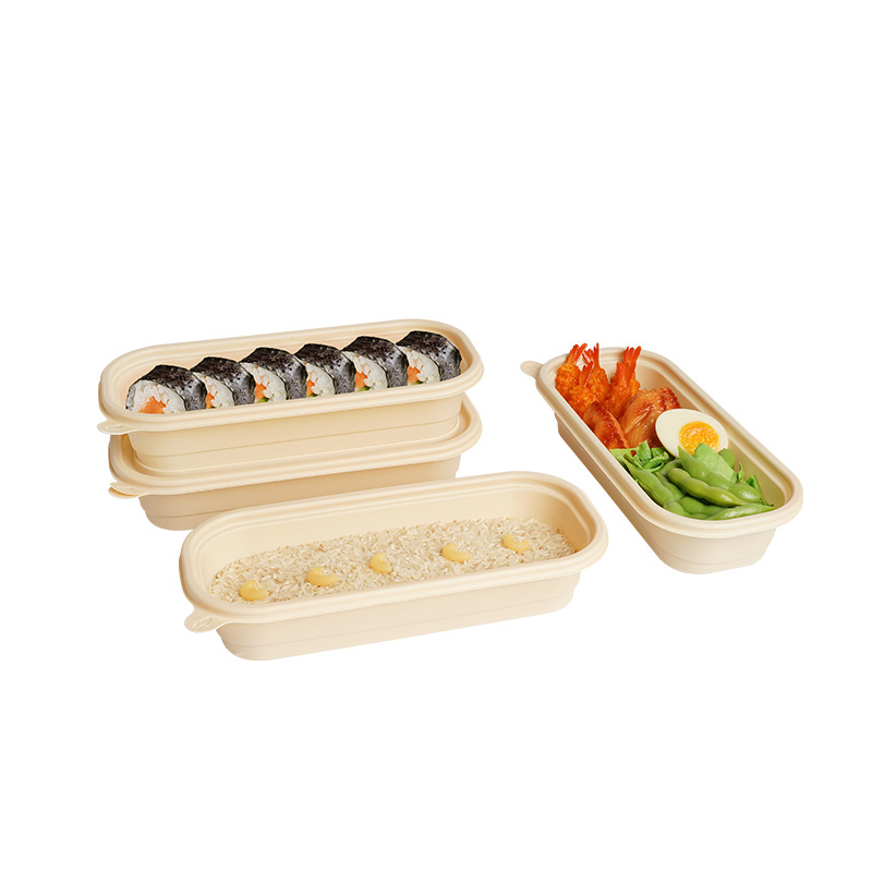 玉米淀粉餐盒日式长条单格高清大图