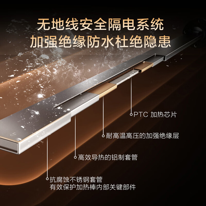 AO史密斯60升电热水器 无地线可安装 专利安全隔电 金圭内胆 速热节能 一键中温保温SCE-60DX2 预约洗浴高清大图