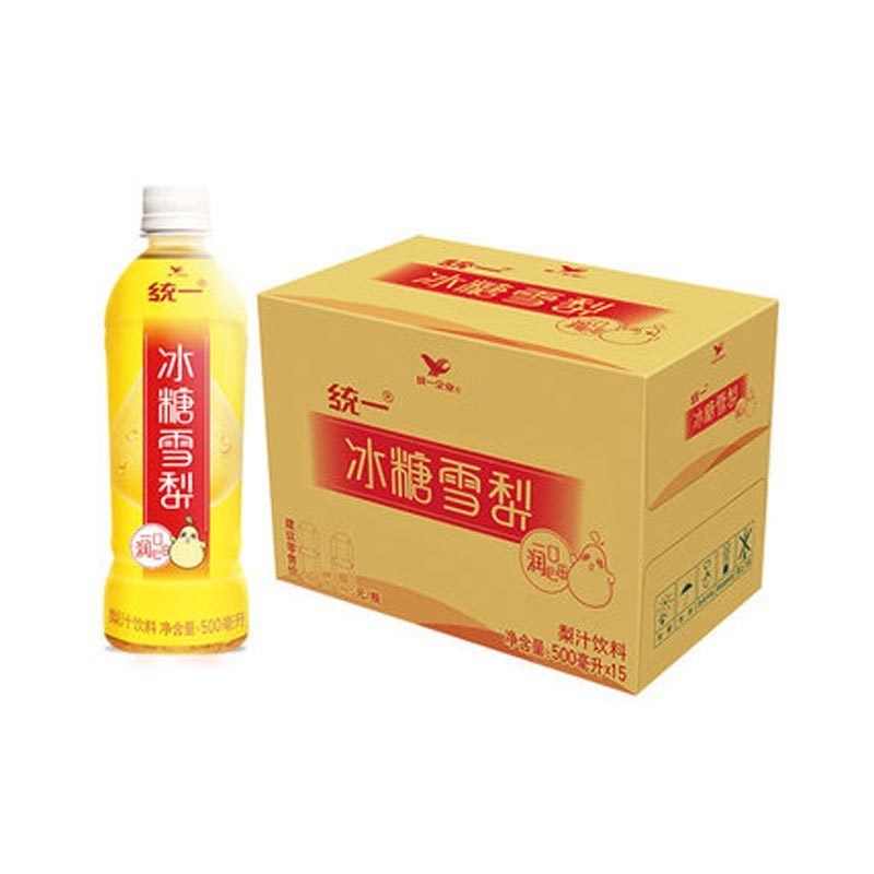 统一 冰糖雪梨饮品 500ml 15瓶/箱 （5箱）