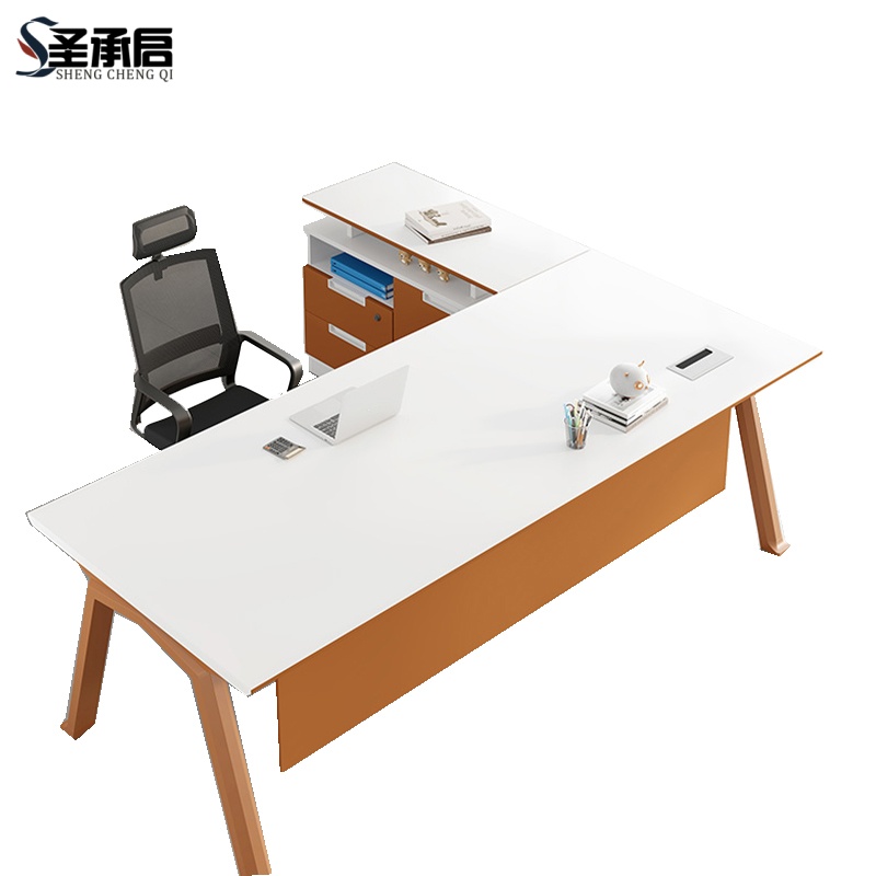 圣承启 班台桌 2m带椅张高清大图