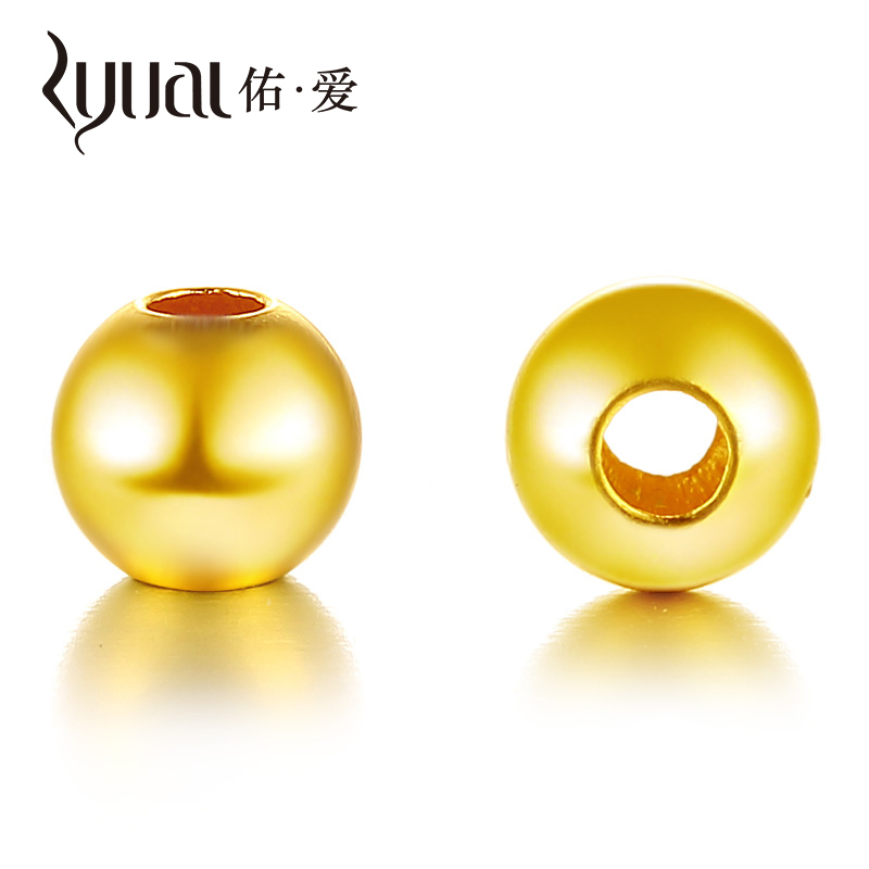 Ryual 黄金戒指足金999红绳编织戒指男女款手工编织款情侣对戒金豆豆抖音同款小金珠本命年礼物