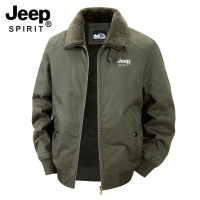 JEEP SPIRIT吉普棉衣男士秋冬季2025新款加绒加厚中年棉服外套男 3XL 军绿