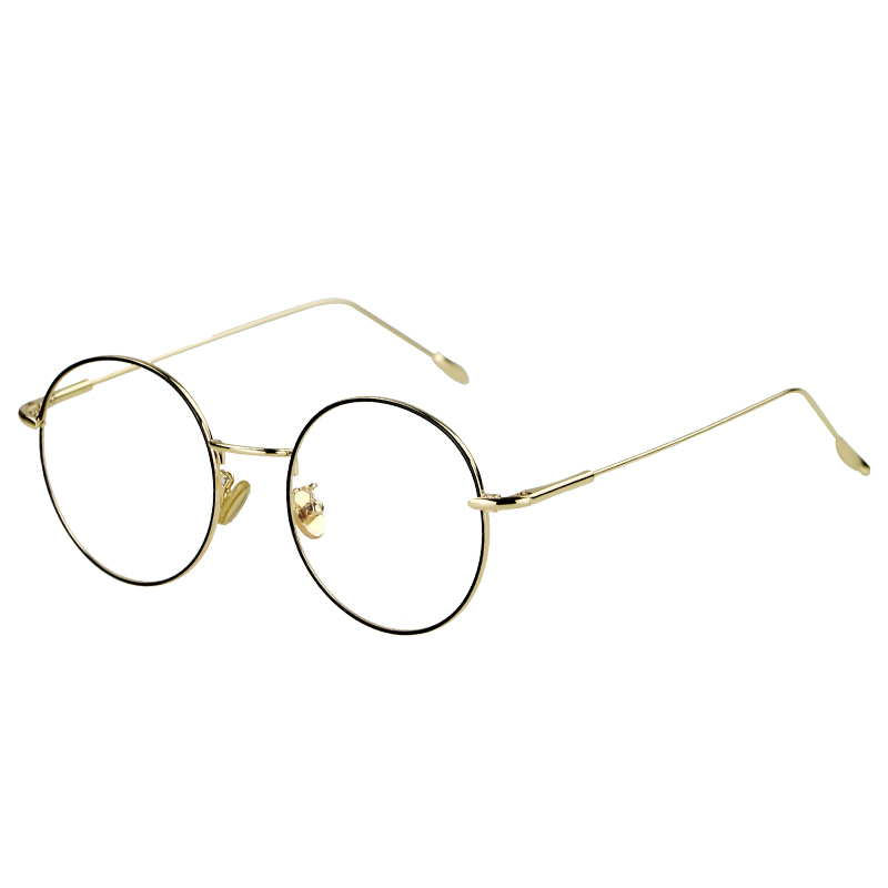隆峰眼镜经典款圆框圆形近视眼镜架近视镜框男女款细腿复古全框视频
