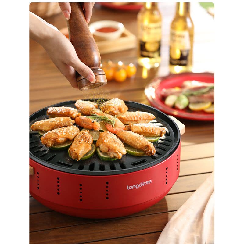 龙的(Longde)LD-TK3012烧烤炉锅家用烤炉碳烤炉围炉煮茶炉木炭烤肉炉图片