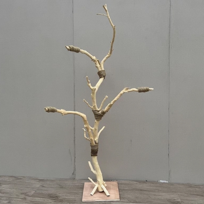 干枝丫造型架 1.5米鸟架+底座+麻绳高清大图