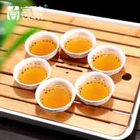 言艺 茶具套装家用懒人半自动功夫茶具套装带茶盘 向阳花玲珑配茶盘