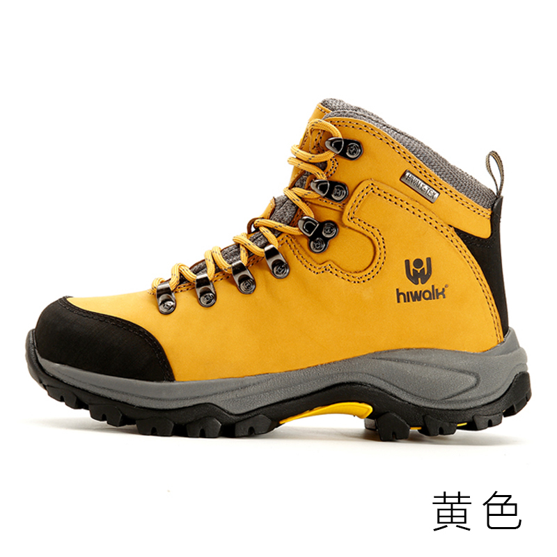 高步Hiwalk户外情侣高帮登山男女鞋防水防滑减震旅行徒步鞋