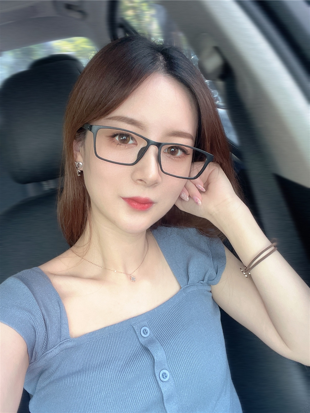 2021新款尚镜可配近视眼镜舒适潮流全框大脸轻便框弹性漆男女镜框高清大图