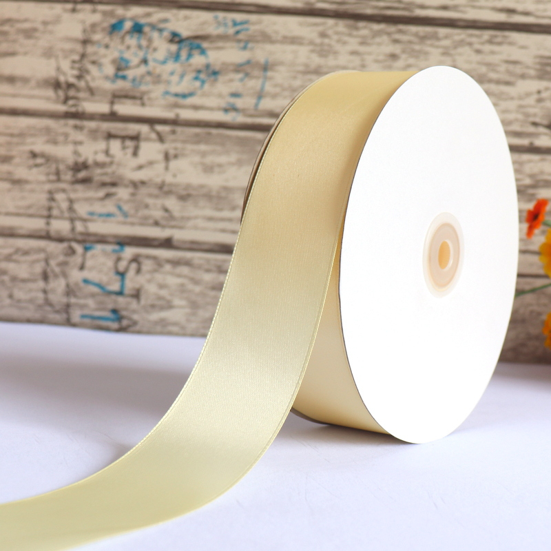 家柏饰(CORATED)4cm缎带玫瑰花彩带婚庆装饰椅背带鲜花蛋糕礼品包装丝带绸带 米白色