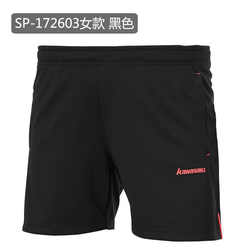 川崎(KAWASAKI)速干羽毛球裤羽毛球服运动短裤夏天男女款跑步宽松五分短裤子