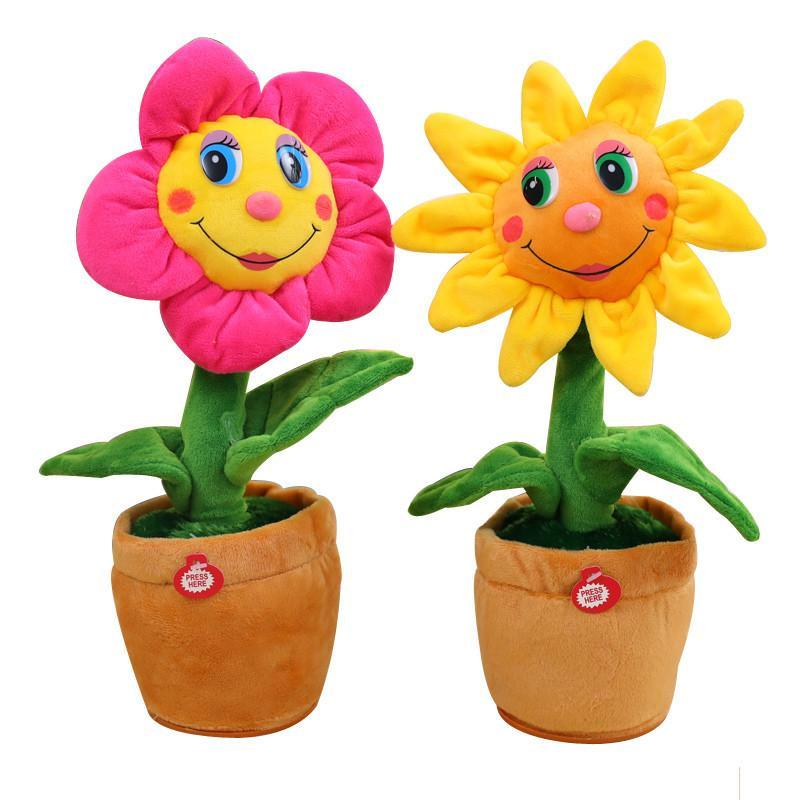 花搞怪太阳花会唱歌跳舞萨克斯的音乐花盆向日葵抖音同款玩具