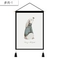 北欧挂画布艺墙布挂布背景布挂毯三联装饰画 客厅卧室房间床头 多肉-1 （绒）宽45cm*高65cm