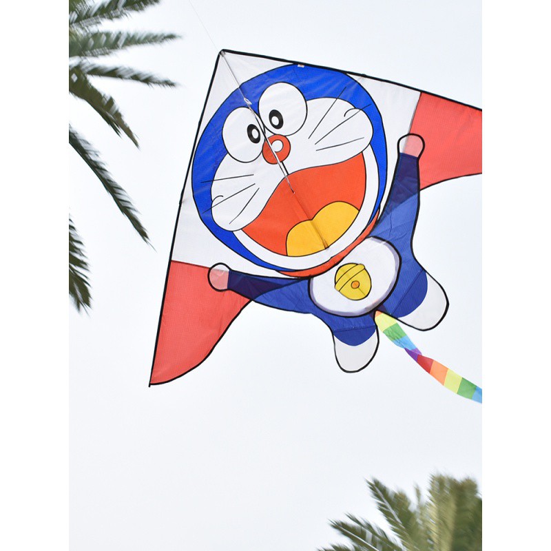 潍坊儿童风筝卡通线轮机器猫鹰金鱼燕子飞机初学新款三角微风成人创意 三维工匠 凯蒂猫(不含线轮)高清大图
