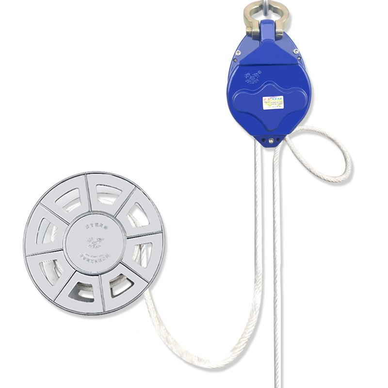 浙安 钢丝绳50米塑料箱装 高楼逃生缓降器消防认证3C火灾应急往复式家用逃生自救(套)