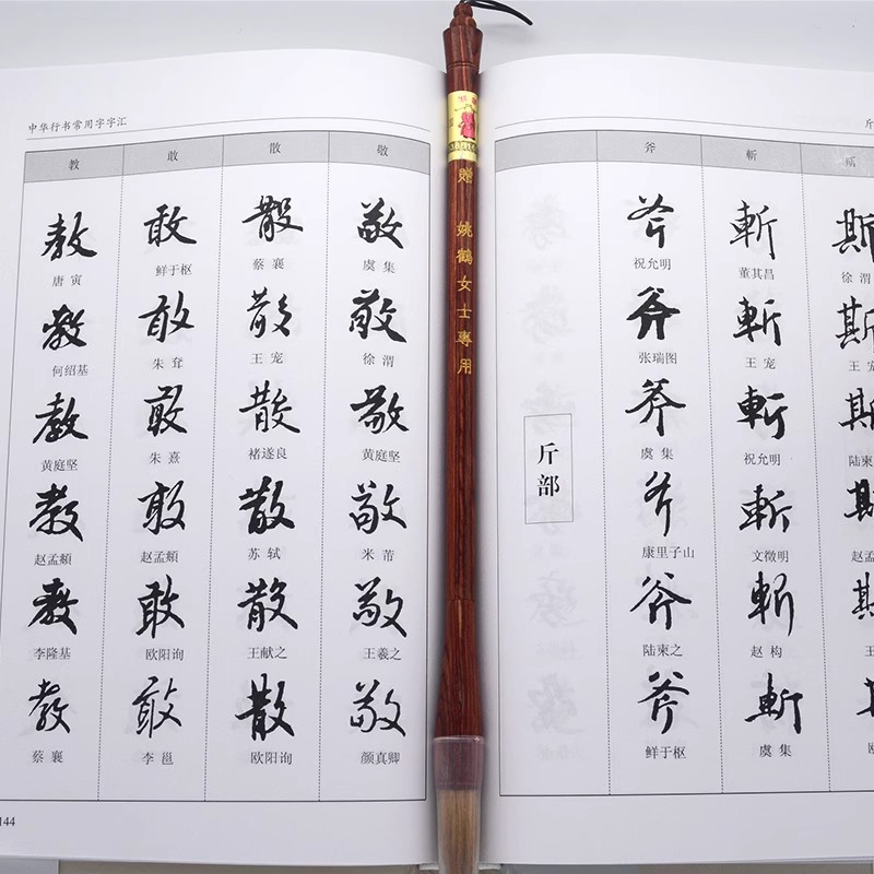 [醉染正版]全套2册 中华行书大字典常用字字汇 含王羲之 赵孟頫 米芾 文征明 欧阳询 褚遂良董其昌等行书字帖常用字偏旁高清大图