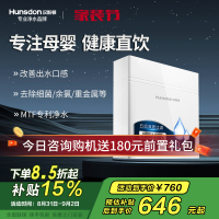 汉斯顿/Hunsdon净水器家用厨房自来水过滤器厨下式无桶大流量净水机320EY 120升/h不用电无废水保留矿物质