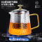 玻璃功夫茶具套装家用客厅烘焙精灵茶盘锤纹泡茶器茶壶办公室会客茶杯小 14头玻璃—反口杯—400ML