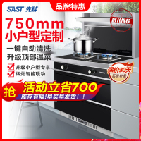[天天低价]先科SAST/T6-1 升级款 液化气 小户型家用一机多用集成灶 强劲吸力 智能触控 顶部温菜 消毒柜套装