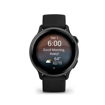 Garmin儿童手表Vivoactive 6运动手表长续航心率监测多模式训练防水表带 SLATE_WITH_BLACK_BAND