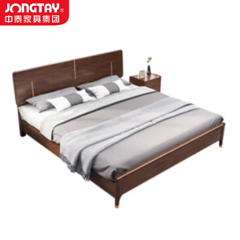 中泰(jongtay)1.8米实木床中式单双人宿舍床 J-CDZ76