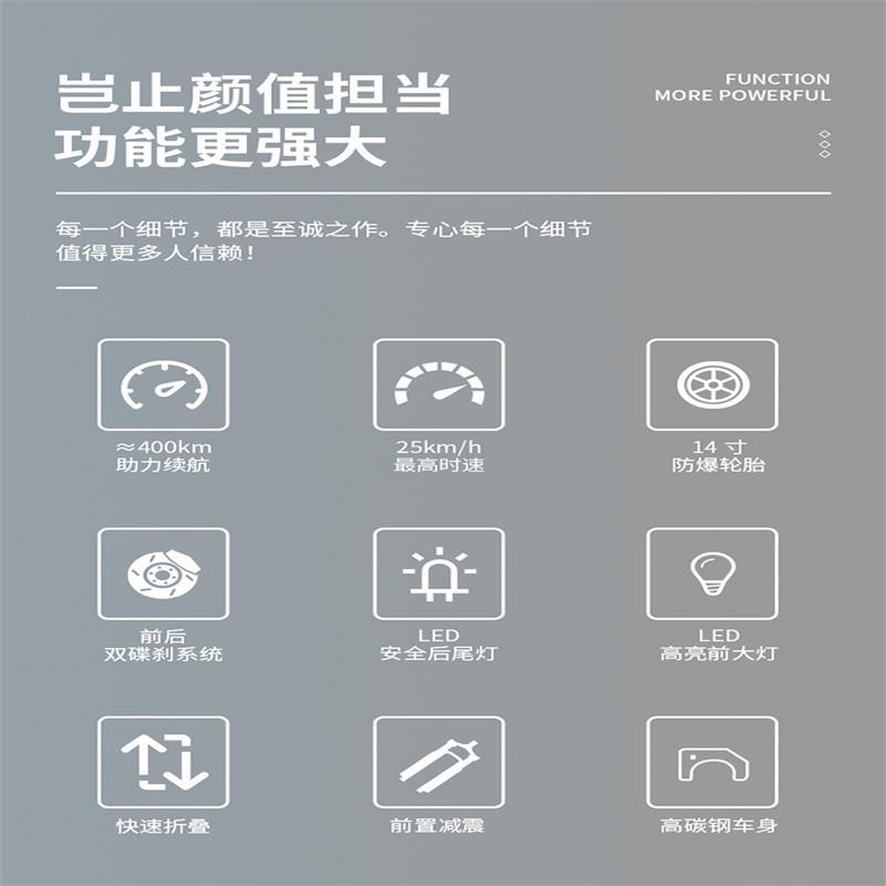 凤凰 新国标折叠电动自行车锂电池助力可折叠电瓶车小型代驾代步电动车